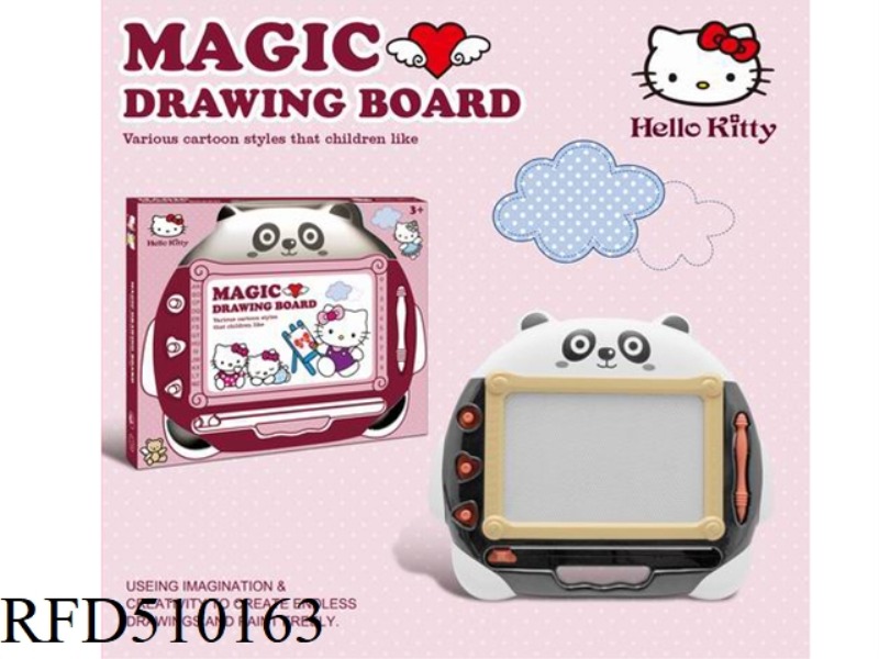 HELLO KITTY PANDA MAGNETIC BLACK AND WHITE WRITING PAD