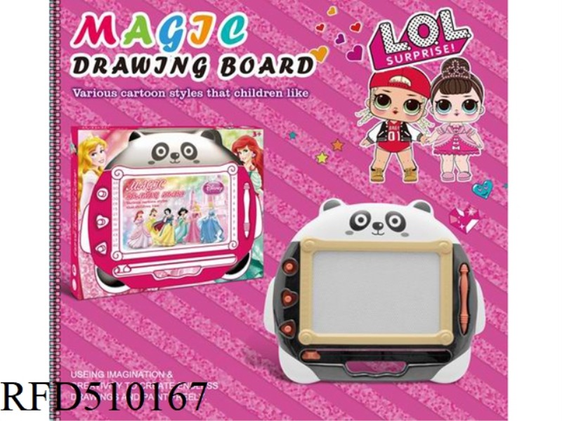 SURPRISE DOLL PANDA MAGNETIC BLACK AND WHITE WRITING PAD