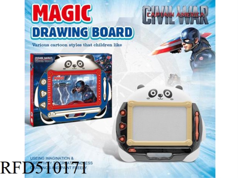 CAPTAIN AMERICA PANDA MAGNETIC BLACK AND WHITE WORDPAD