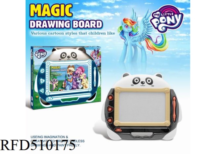 PONY BAO LI PANDA MAGNETIC BLACK AND WHITE WRITING PAD