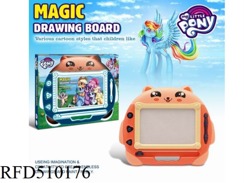 PONY POLLY FOX MAGNETIC BLACK AND WHITE WRITING PAD