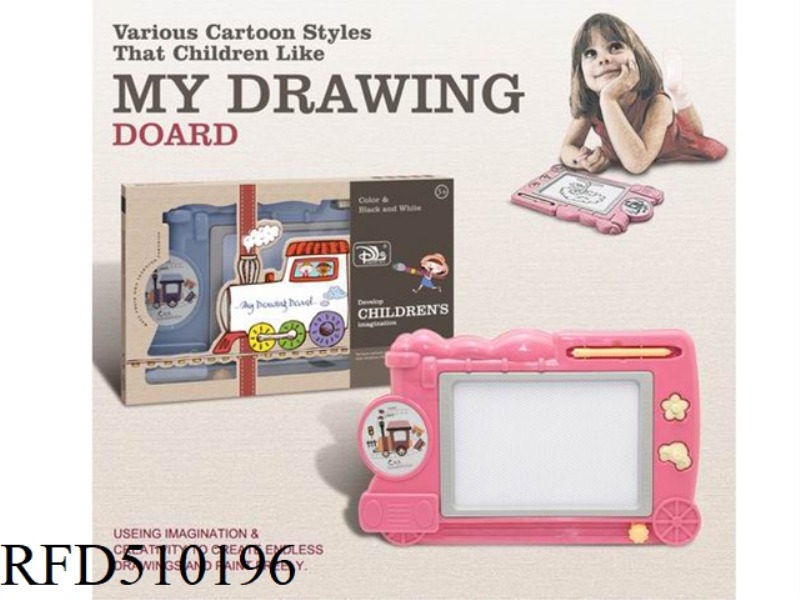 LOCOMOTIVE MAGNETIC BLACK AND WHITE WRITING PAD