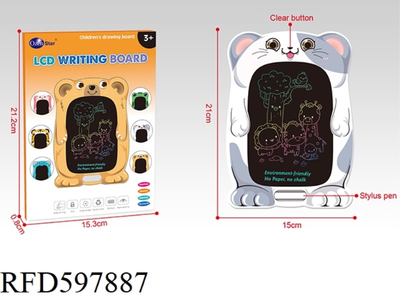 CHILDREN CARTOON KITTEN LCD COLOR TABLET