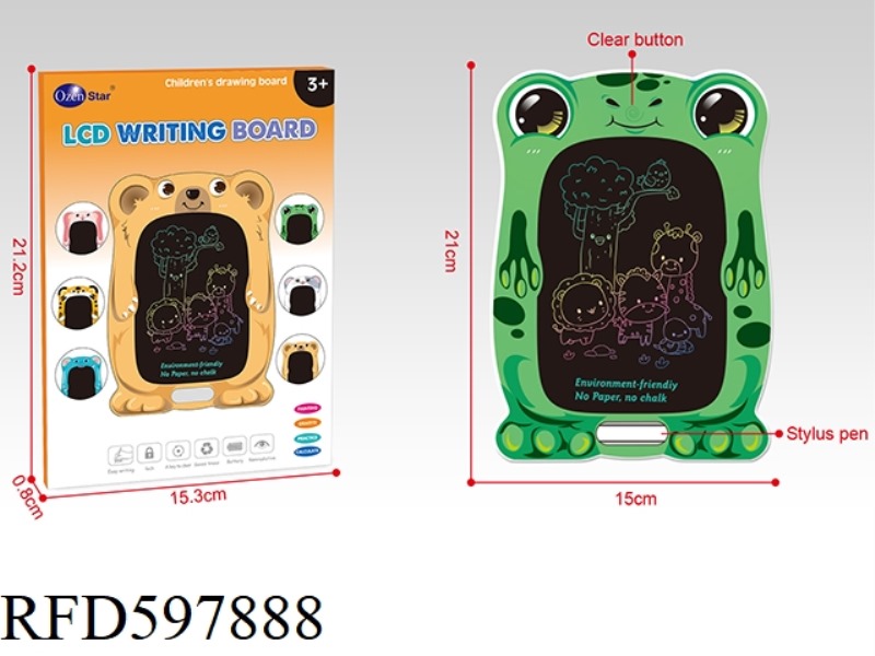 CHILDREN CARTOON FROG LCD COLOR TABLET