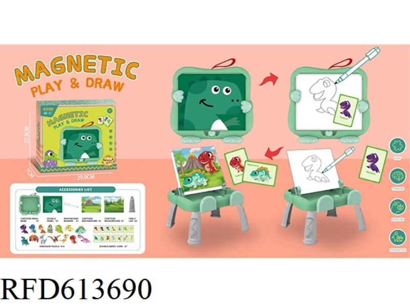 DINOSAUR MAGNETIC PUZZLE WRITING BOARD