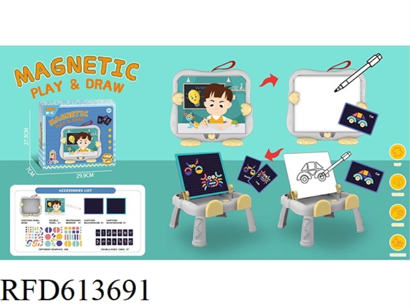 GEOMETRIC MAGNETIC PUZZLE WRITING BOARD
