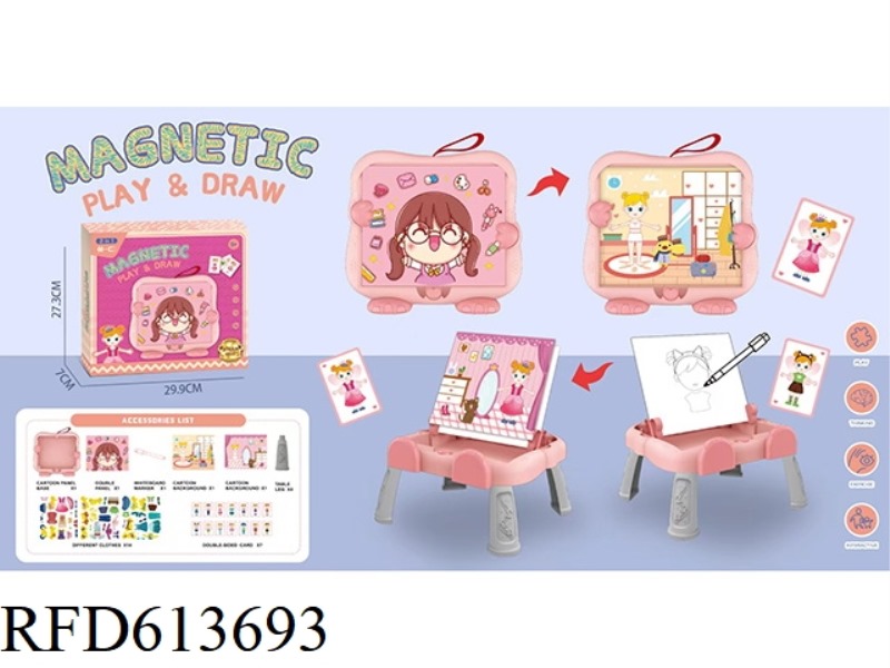 MAGNETIC PUZZLE WRITING PAD FOR GIRLS