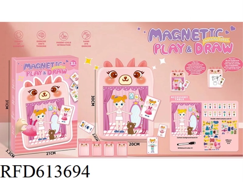 MAGNETIC PUZZLE WRITING PAD FOR GIRLS