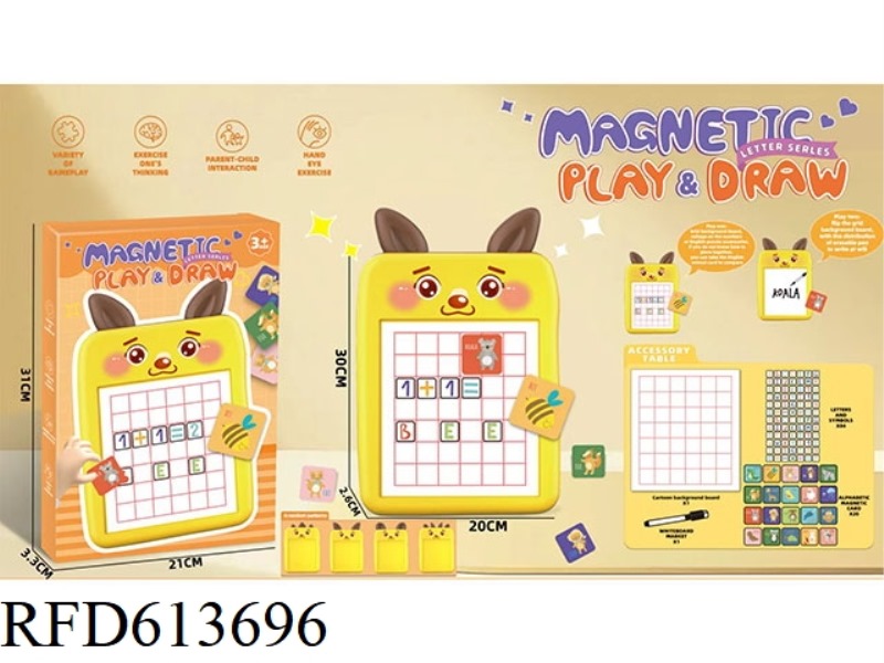NUMBERS. ENGLISH MAGNETIC PUZZLE WRITING BOARD
