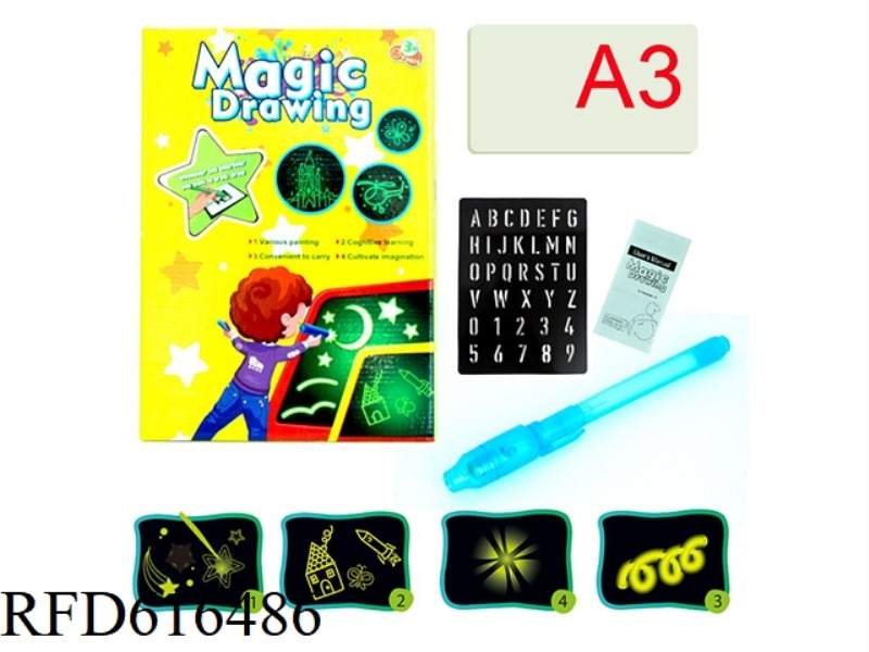 DRAW WITH LIGHT FUN FLUORESCENT DRAWING BOARD (A3)