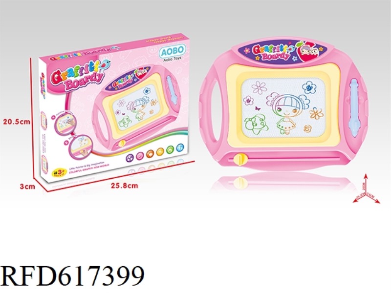 SMALL CARTOON GIRL COLOR MAGNETIC WRITING PAD