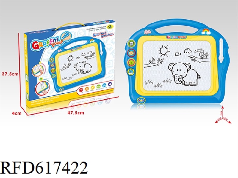 OVERSIZED CARTOON ANIMAL BLACK MAGNETIC WRITING PAD