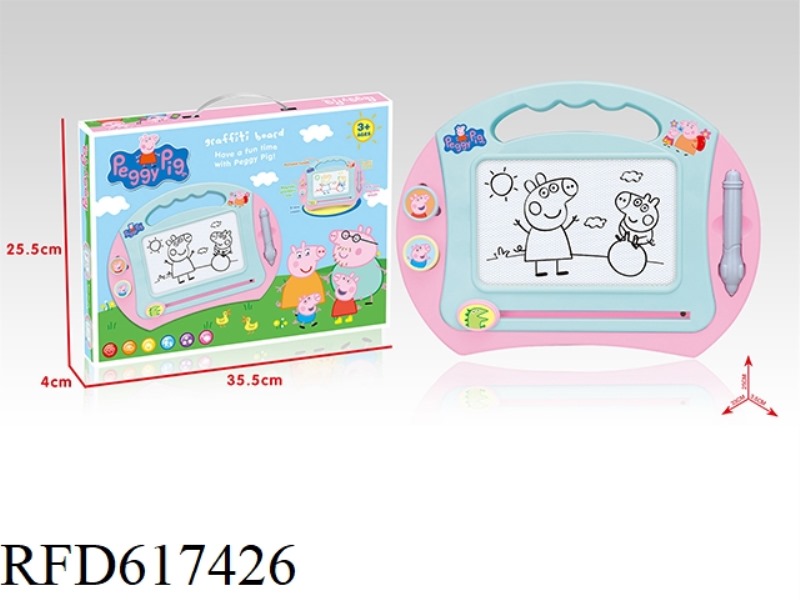 MEDIUM (PEPPA PIGGY) BLACK MAGNETIC WRITING PAD