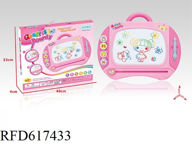 LARGE GIRL CARTOON COLOR MAGNETIC WRITING PAD