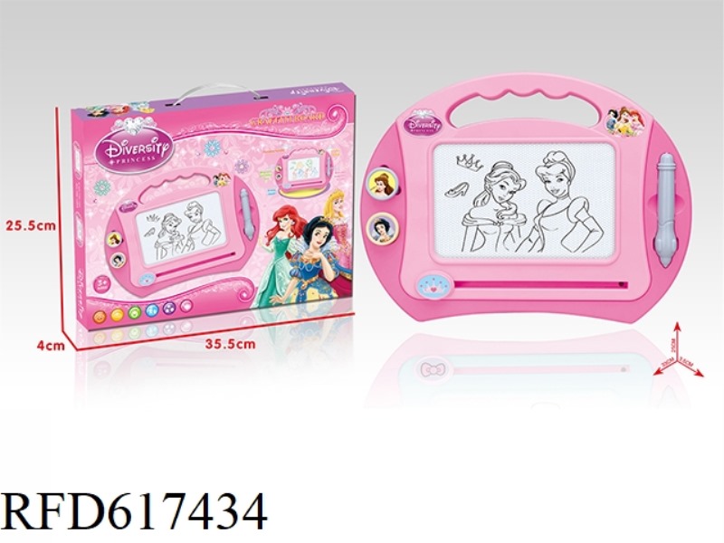 MEDIUM (PRINCESS) BLACK MAGNETIC WRITING PAD