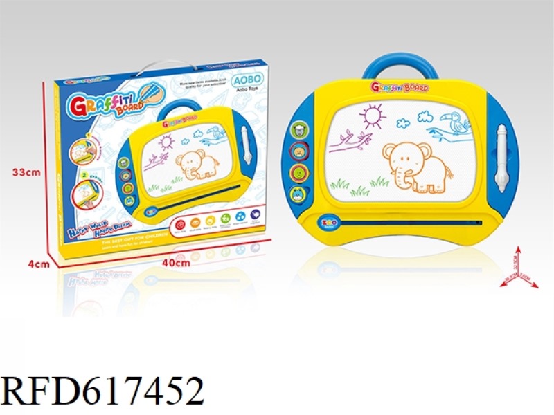 LARGE CARTOON ANIMAL COLOR MAGNETIC WRITING PAD