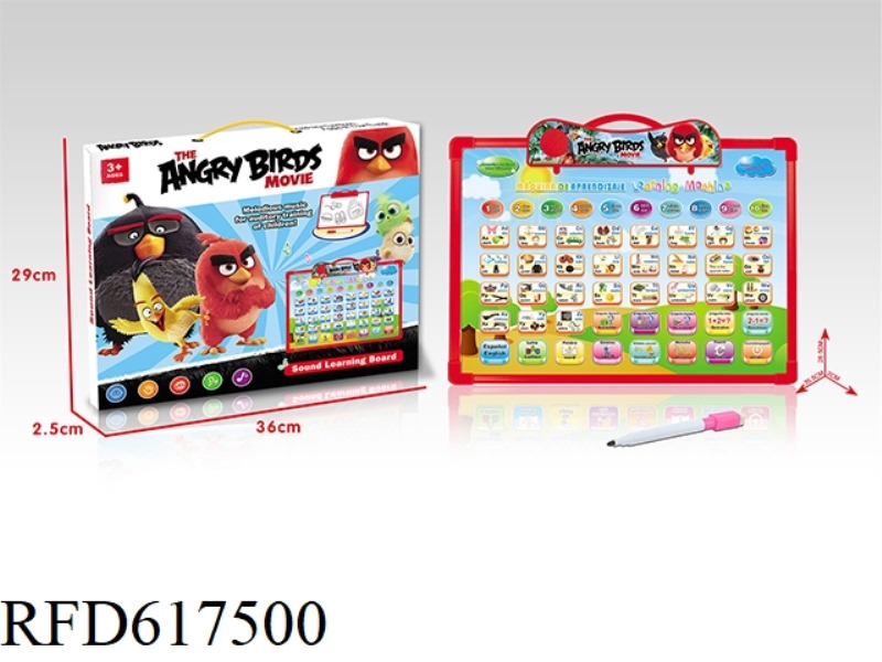 (ANGRY BIRDS) ENGLISH + SPANISH BILINGUAL AUDIO LEARNING ARTBOARD