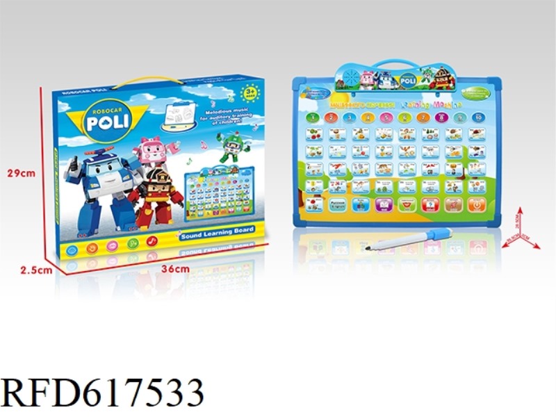 (POLI) BILINGUAL AUDIO LEARNING DRAWING BOARD IN ENGLISH + RUSSIAN