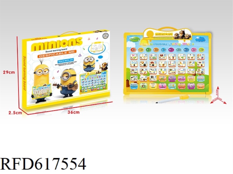 (MINIONS) ENGLISH + SPANISH BILINGUAL AUDIO LEARNING DRAWING BOARD