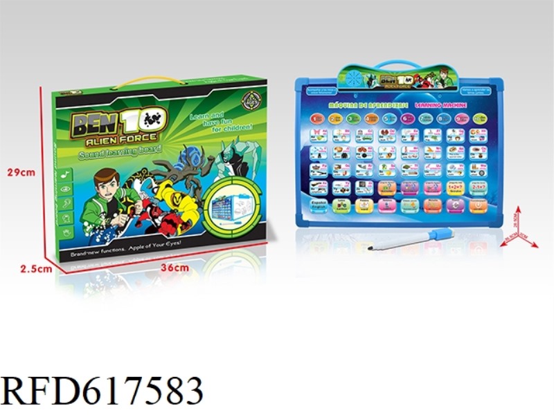 (BEN10) BILINGUAL AUDIO LEARNING DRAWING BOARD IN ENGLISH AND SPANISH