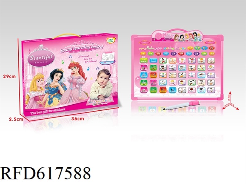 (PRINCESS) ENGLISH + ARABIC BILINGUAL VOICE LEARNING DRAWING BOARD