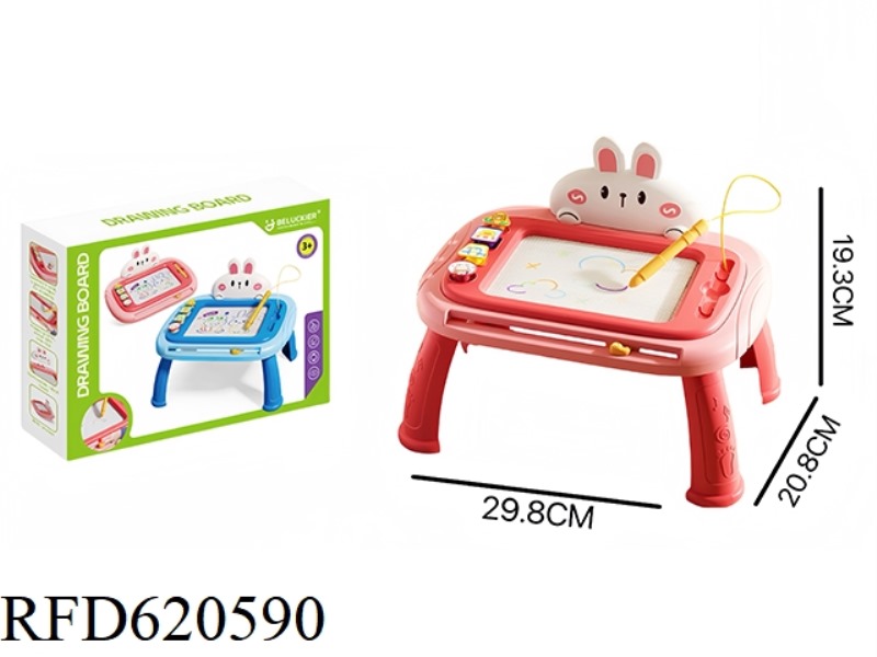 MEDIUM PINK RABBIT WRITING BOARD WITH LEGS