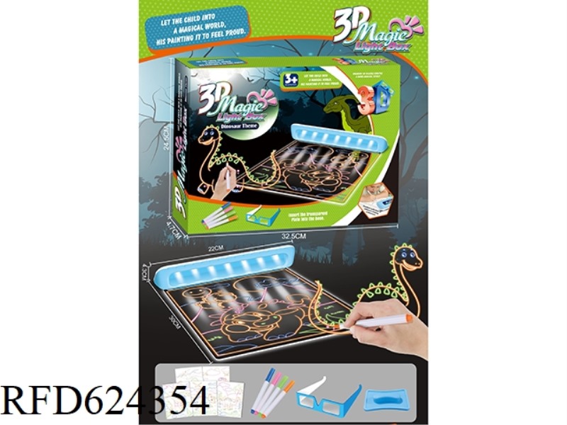 3D DINOSAUR PRINTBOARD WITH 10 PATTERNS