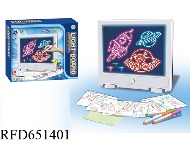 FLUORESCENT DRAWING BOARD (SPACE DINOSAUR VERSION)
