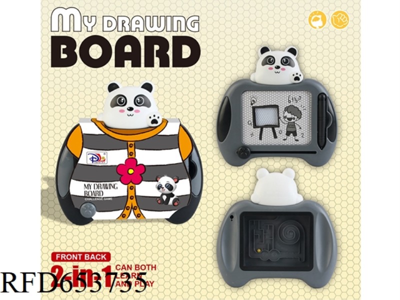 PANDA MAGNETIC BLACK-AND-WHITE WORDPAD & A GAME OF BREAKING THROUGH THE CUSTOMS