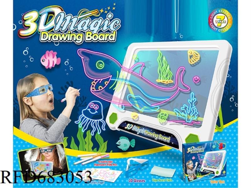 FLUORESCENT WORDPAD WITH COLORFUL LIGHTS-OCEAN EDITION