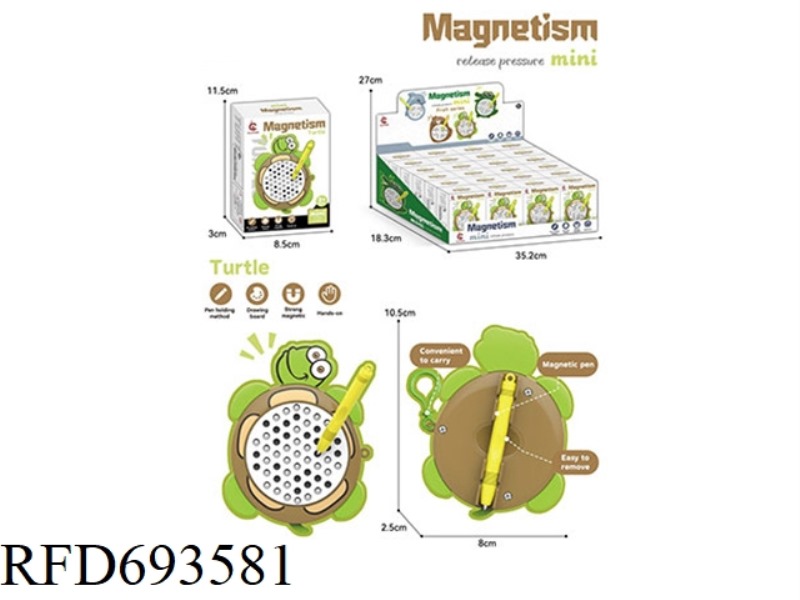 TURTLE MAGNETIC BEAD DRAWING BOARD MAGNETIC DRAWING BOARD (24 PIECES)