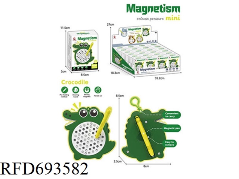 CROCODILE MAGNETIC BEAD DRAWING BOARD, MAGNETIC DRAWING BOARD (24 PIECES)
