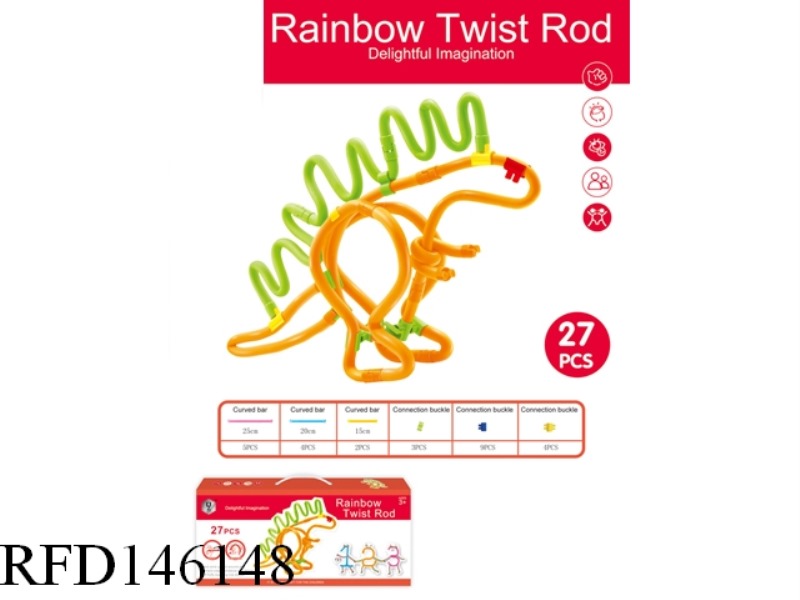 RAINBOW TWIST STICK 27PCS