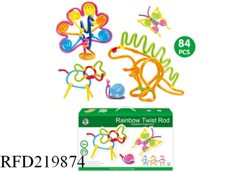RAINBOW TWIST STICK 84PCS