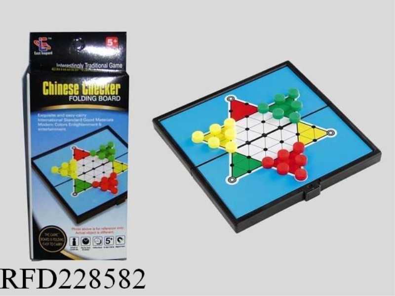 FOLDING MAGNETIC CHINESE CHECKERS
