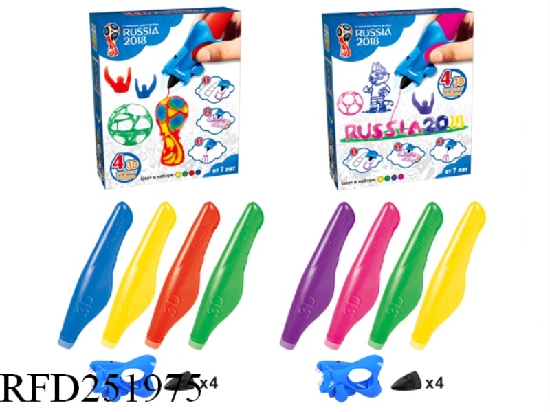 3D CREATIVE DRAWING PEN SET(WORLD CUP THEME)RUSSIAN