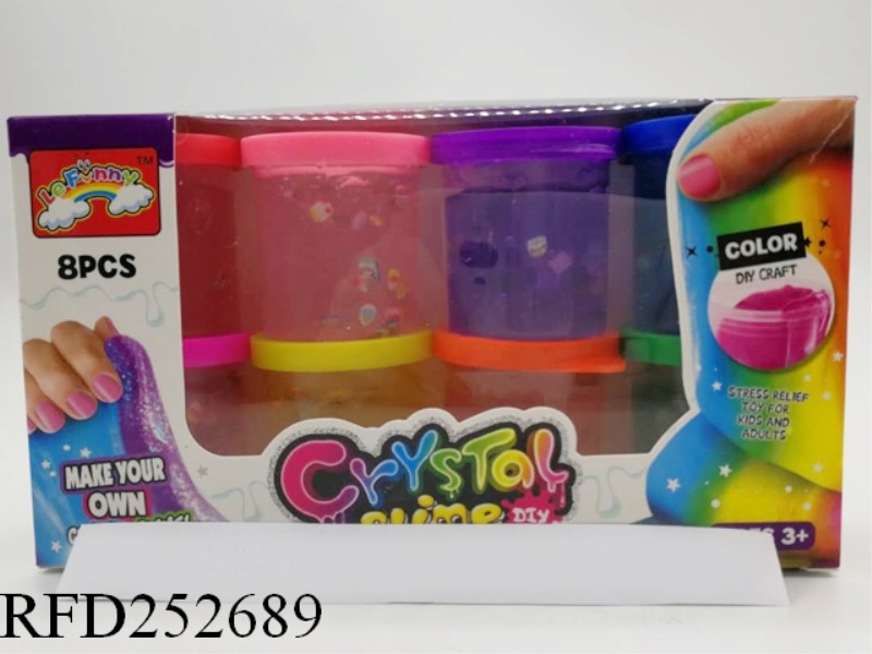 SLIME 8 COLOR CANDY CRYSTAL MUD