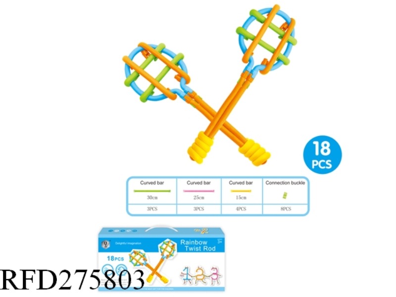 RAINBOW TWIST STICK 18PCS