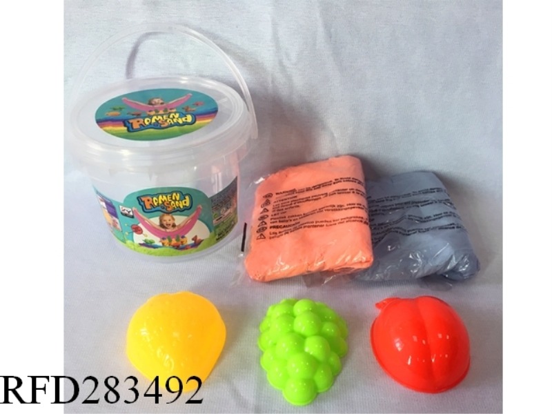 600ML BARREL -- FRUIT SAND MODEL WITH 3 PIECES SET +400G SPACE COTTON STRETCH SAND (2 COLORED SAND)