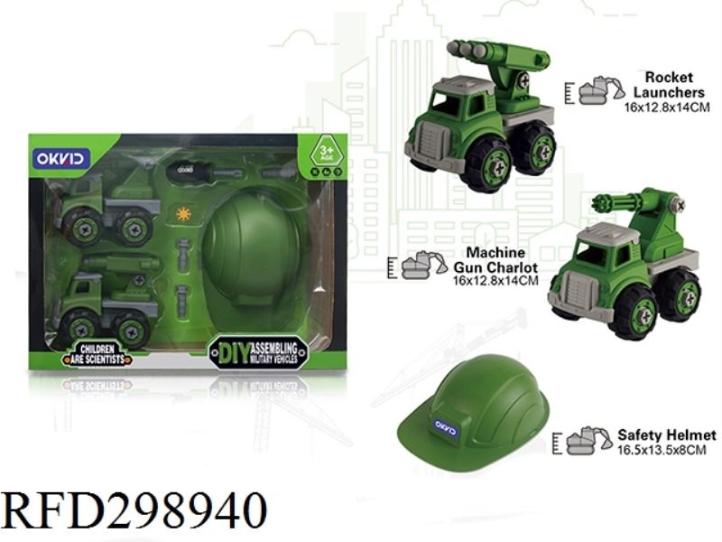 DIY ROCKET LAUNCHERS、MACHINE GUN CHARLOT、HELMET