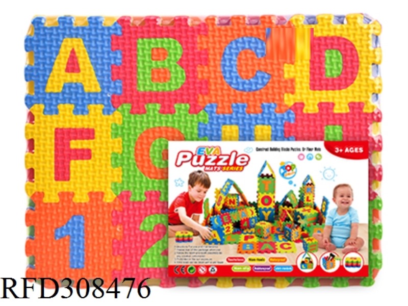 EVA LETTERS AND NUMBERS PUZZLE 36PCS