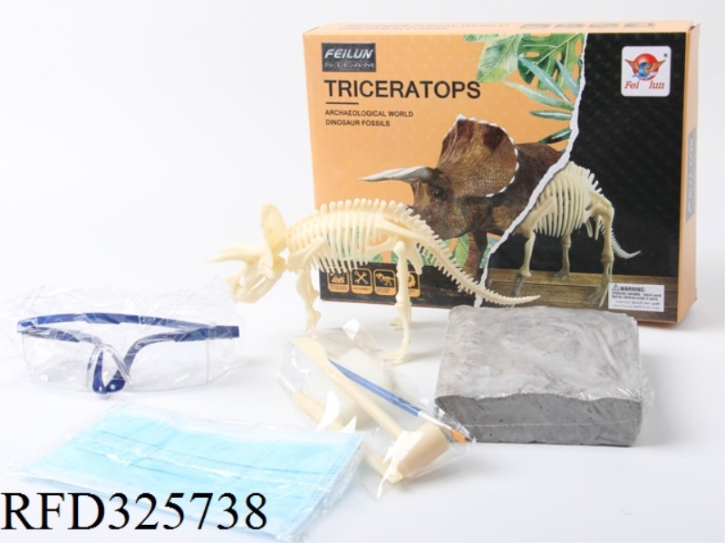 DINOSAUR FOSSIL COLLECTION - ARCHAEOLOGICAL EXCAVATION (TRICERATOPS)