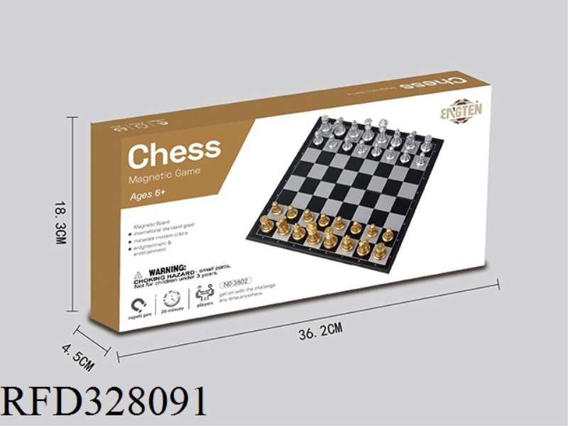 MAGNETIC GOLD AND SILVER CHESS