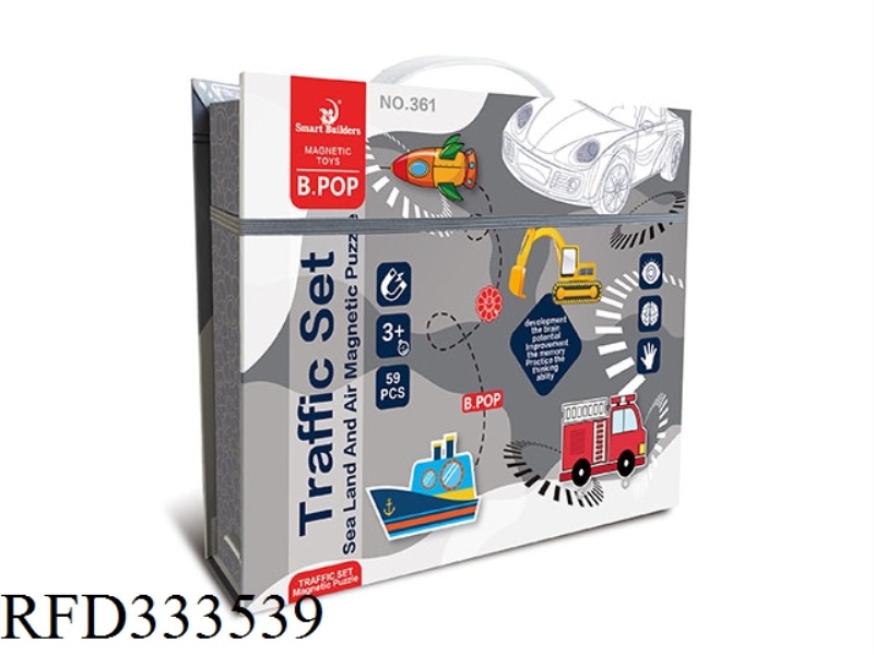 LAND, SEA AND AIR TRANSPORTATION MAGNETIC PUZZLE 59PCS