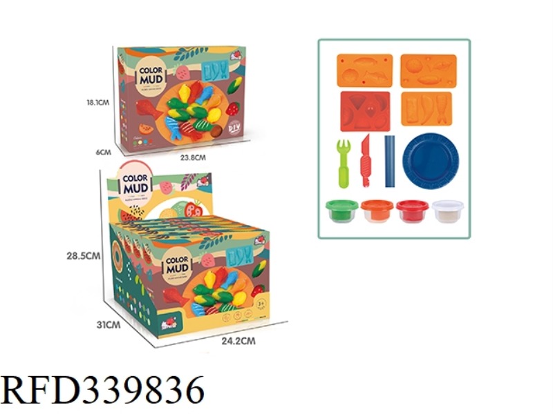 COLOR MUD SET(DISPLAY BOX 5PCS)