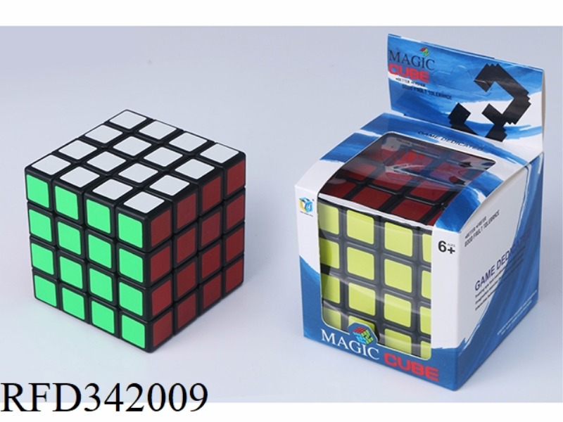 FOURTH-ORDER BLACK BACKGROUND FLUORESCENT STICKER MAGIC CUBE
