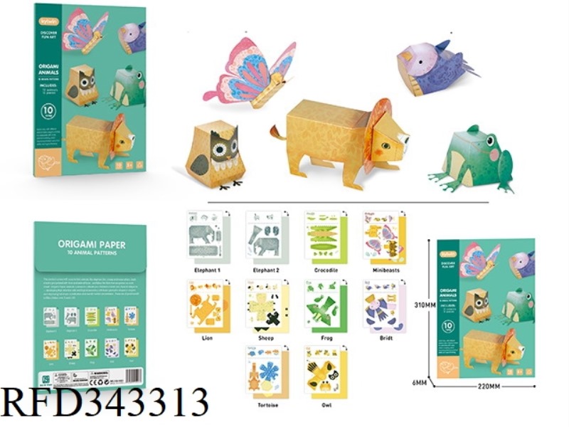 3D THREE-DIMENSIONAL ANIMAL ORIGAMI PAPER MODEL