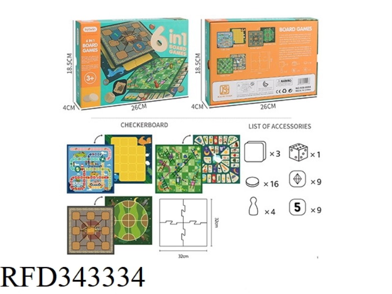 6-IN-ONE PUZZLE GAME CHESS