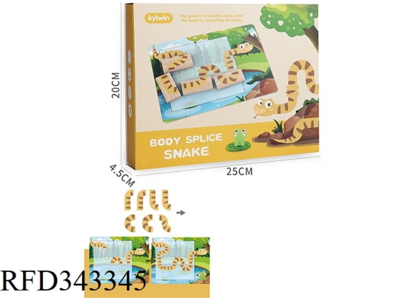 GREEDY SNAKE WOOD BLOCK STITCHING