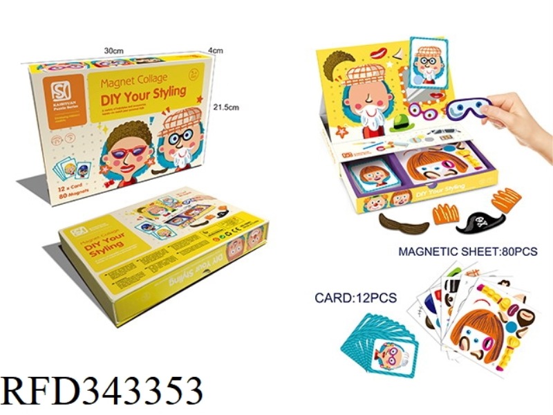 PUZZLE AND CHANGEABLE FACE THREE-DIMENSIONAL MAGNETIC BOOK
